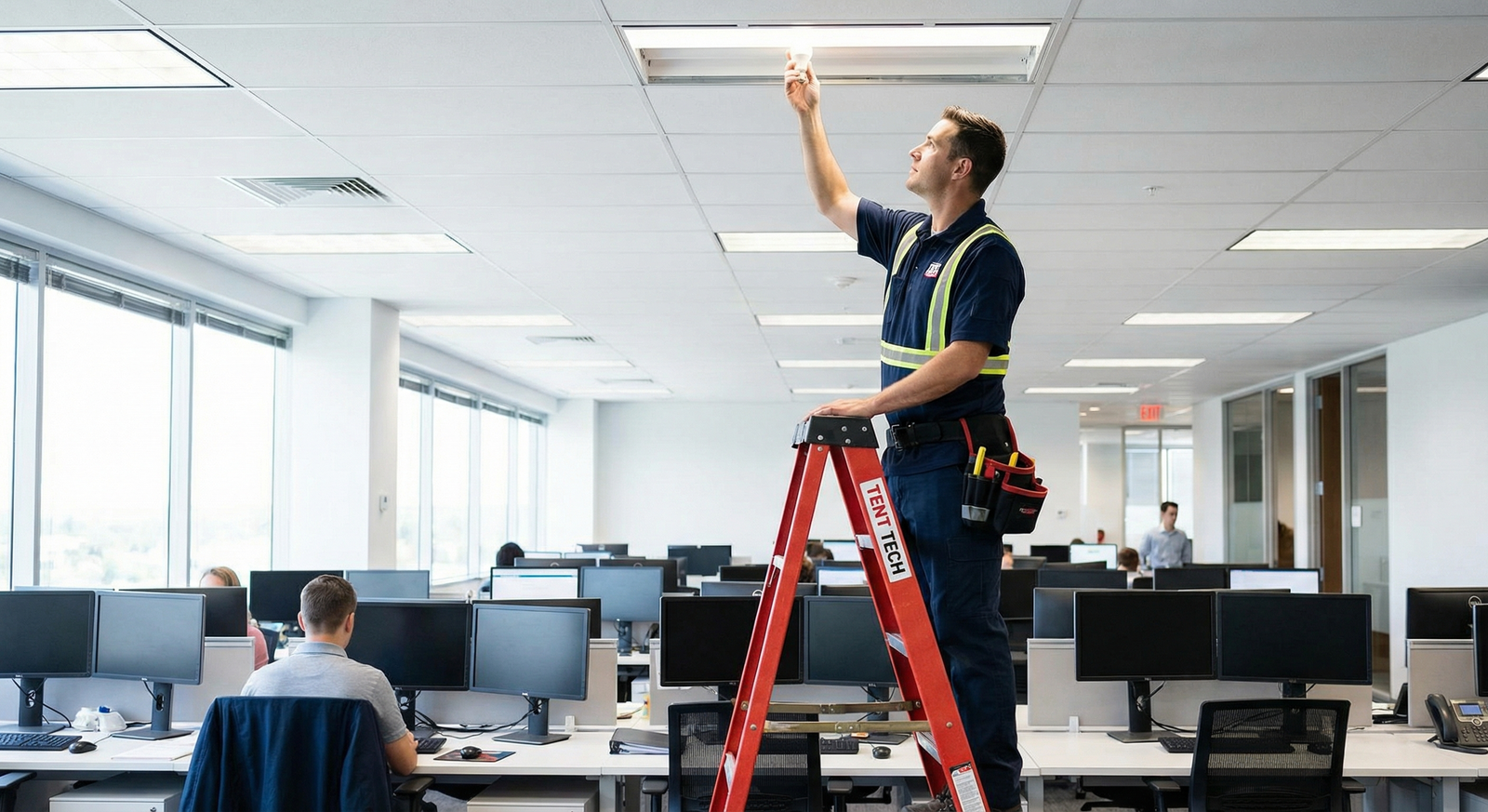 Depo ve warehouse çalışmasında TENTTECH izole merdiven